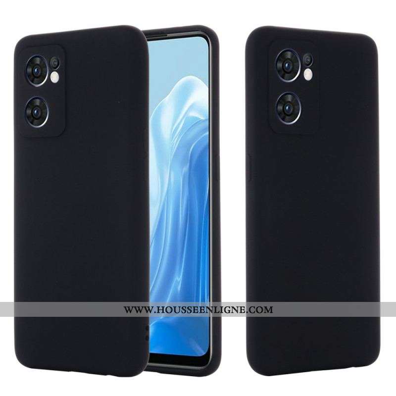 Coque Oppo Find X5 Lite 5G Silicone Liquide avec Lanière