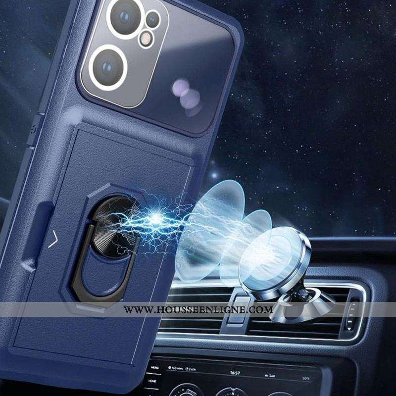 Coque Oppo Find X5 Lite Anneau-Support et Porte-Carte