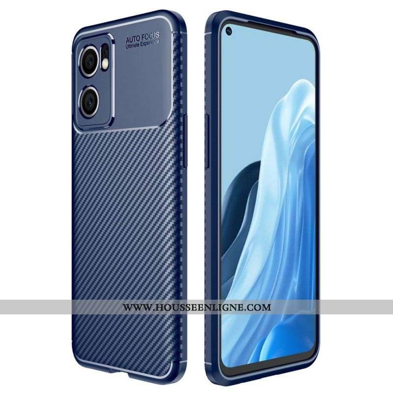 Coque Oppo Find X5 Lite Fibre Carbone Brossée