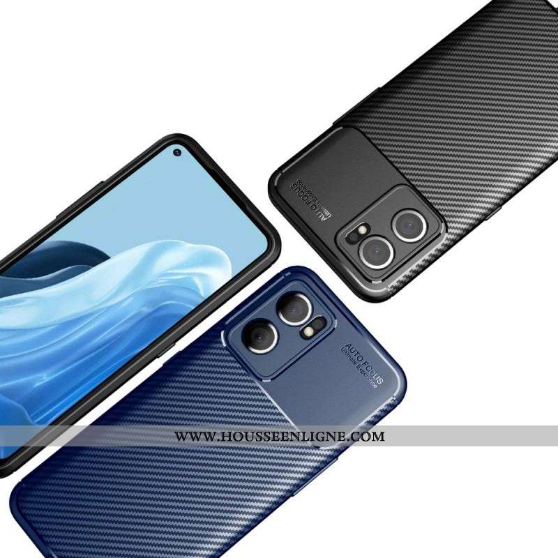 Coque Oppo Find X5 Lite Fibre Carbone Brossée