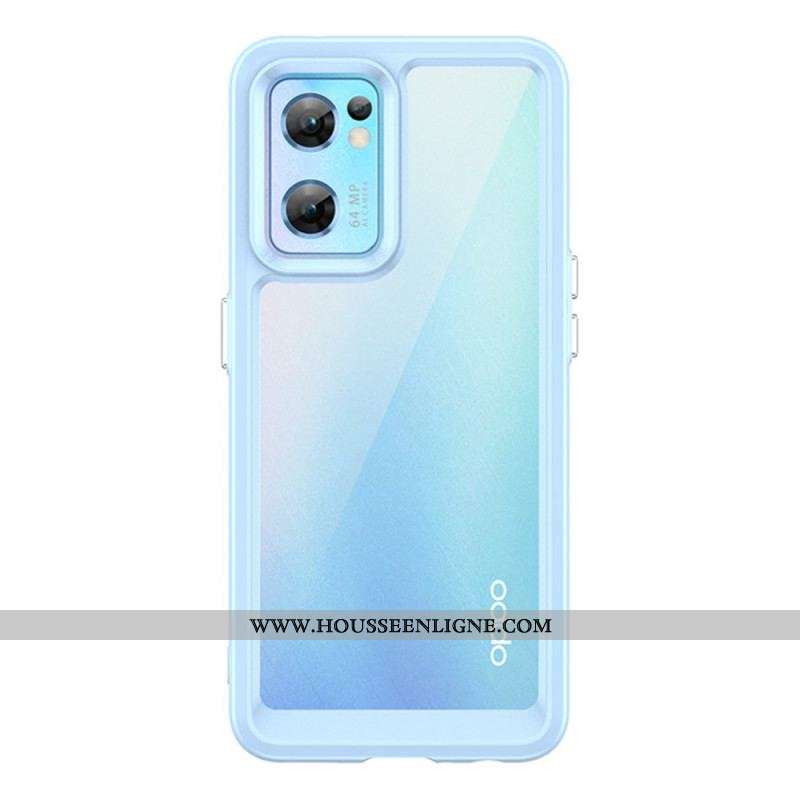 Coque Oppo Find X5 Lite Hybride Rebords Colorés