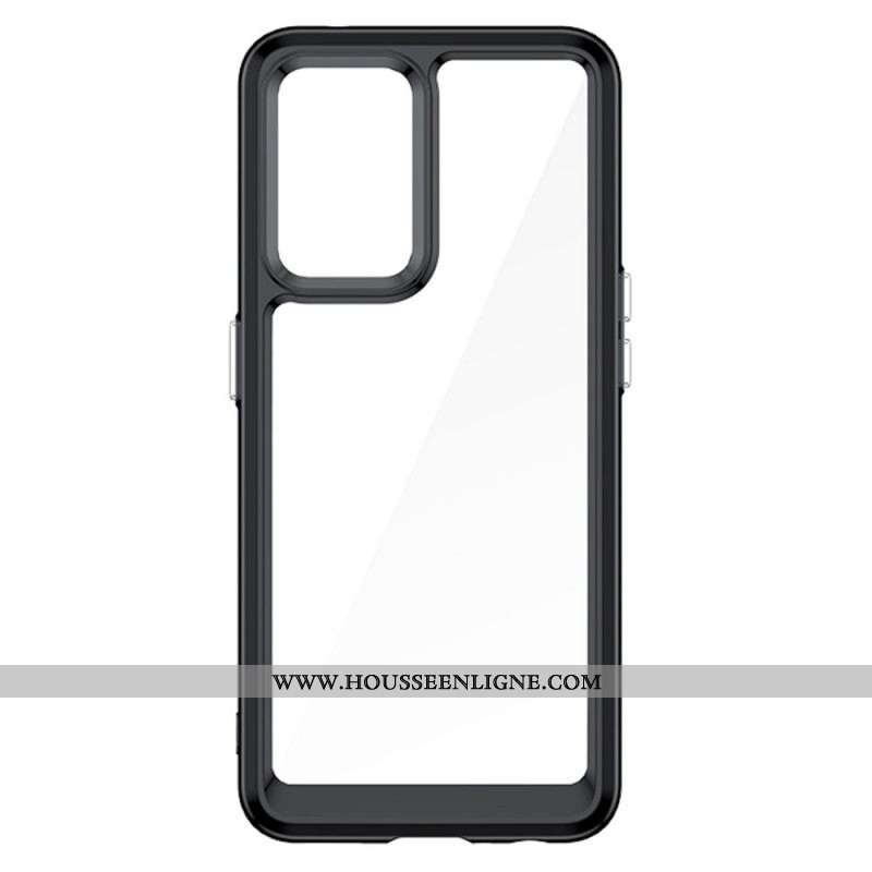 Coque Oppo Find X5 Lite Hybride Rebords Colorés Transparents