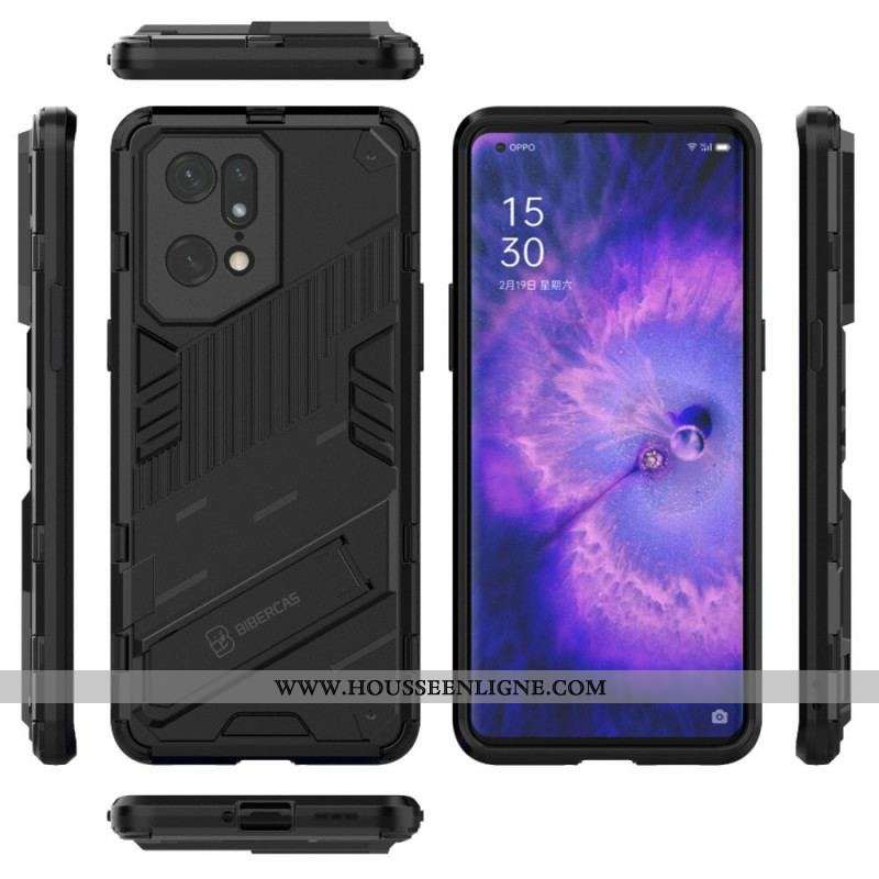 Coque Oppo Find X5 Pro Support Amovible Deux Positions Mains Libres