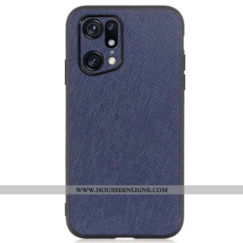 Coque Oppo Find X5 Pro Véritable Cuir Texturé