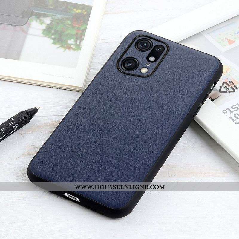 Coque Oppo Find X5 Pro Véritable Cuir