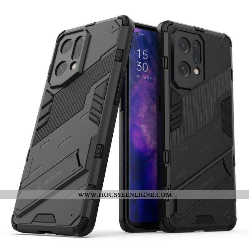 Coque Oppo Find X5 Support Amovible Deux Positions Mains Libres