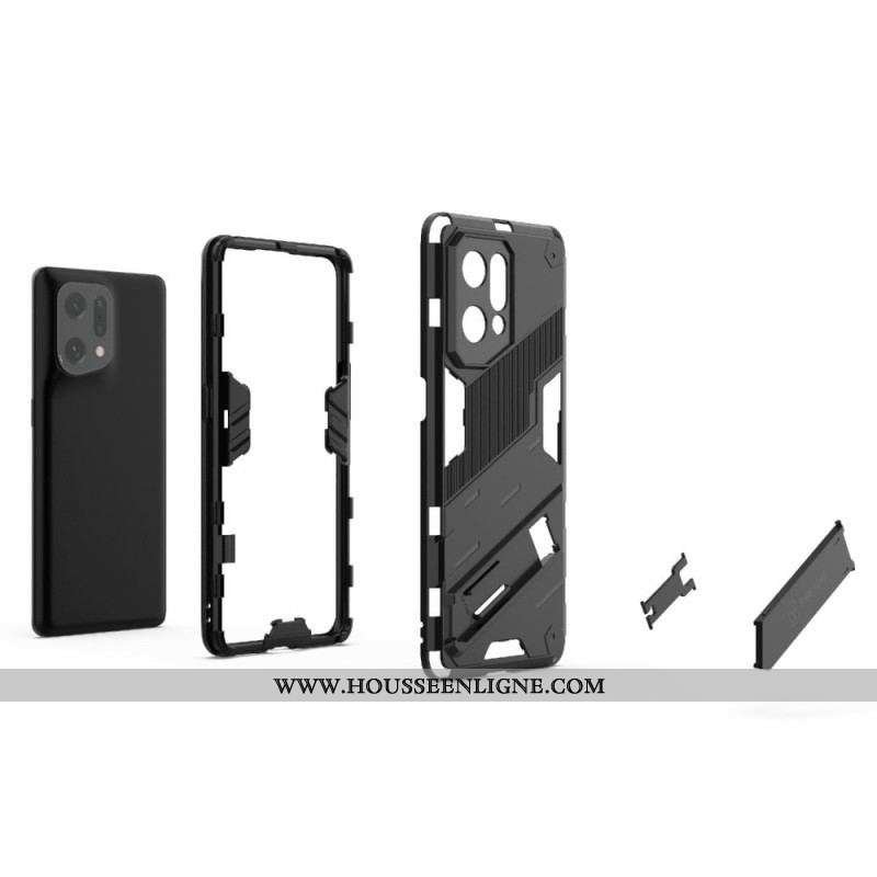 Coque Oppo Find X5 Support Amovible Deux Positions Mains Libres