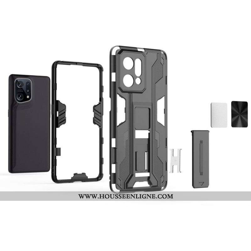 Coque Oppo Find X5 Support Amovible Vertical et Horizontal