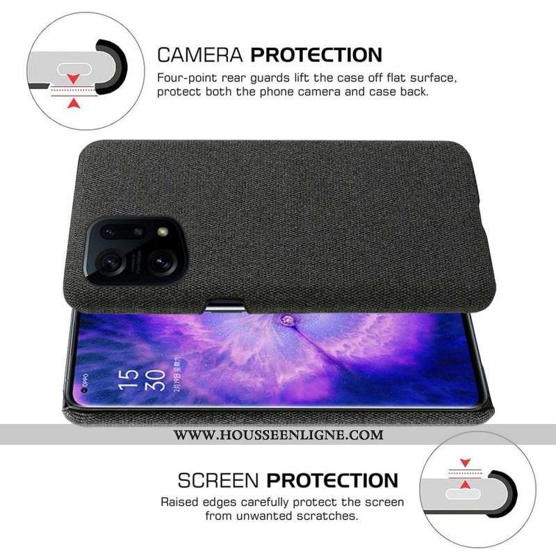 Coque Oppo Find X5 Tissu Chic