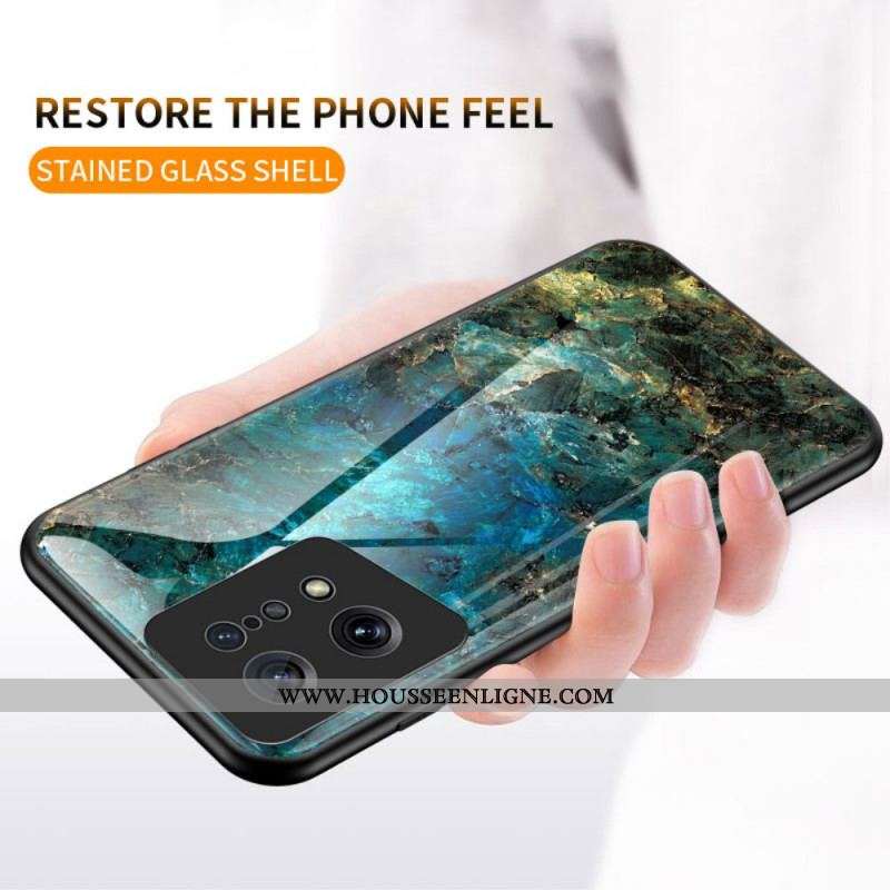 Coque Oppo Find X5 Verre Trempé Marbre Colorés