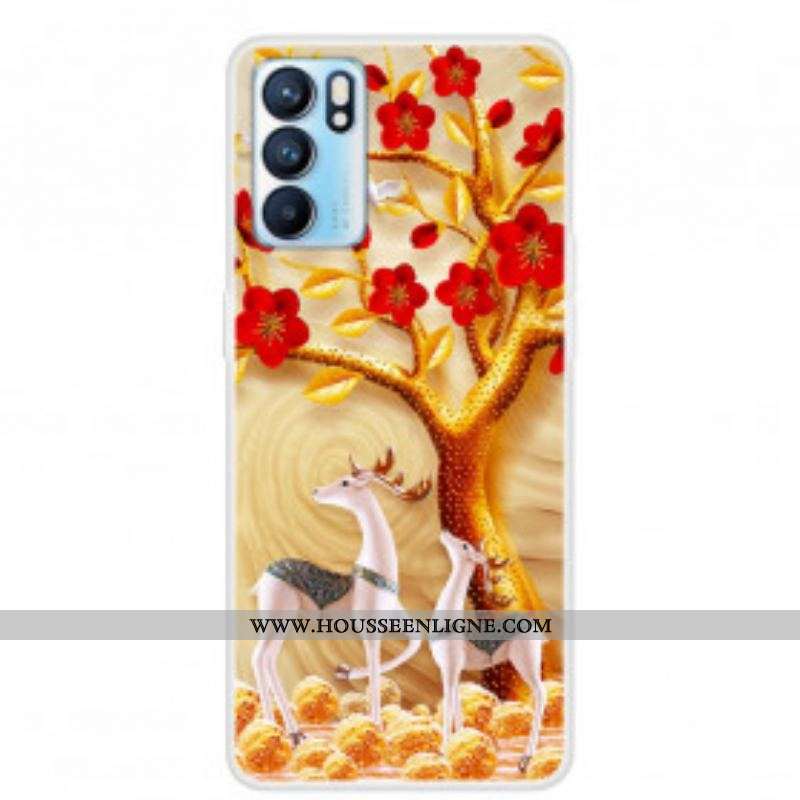 Coque Oppo Reno 6 5G Arbre Doré