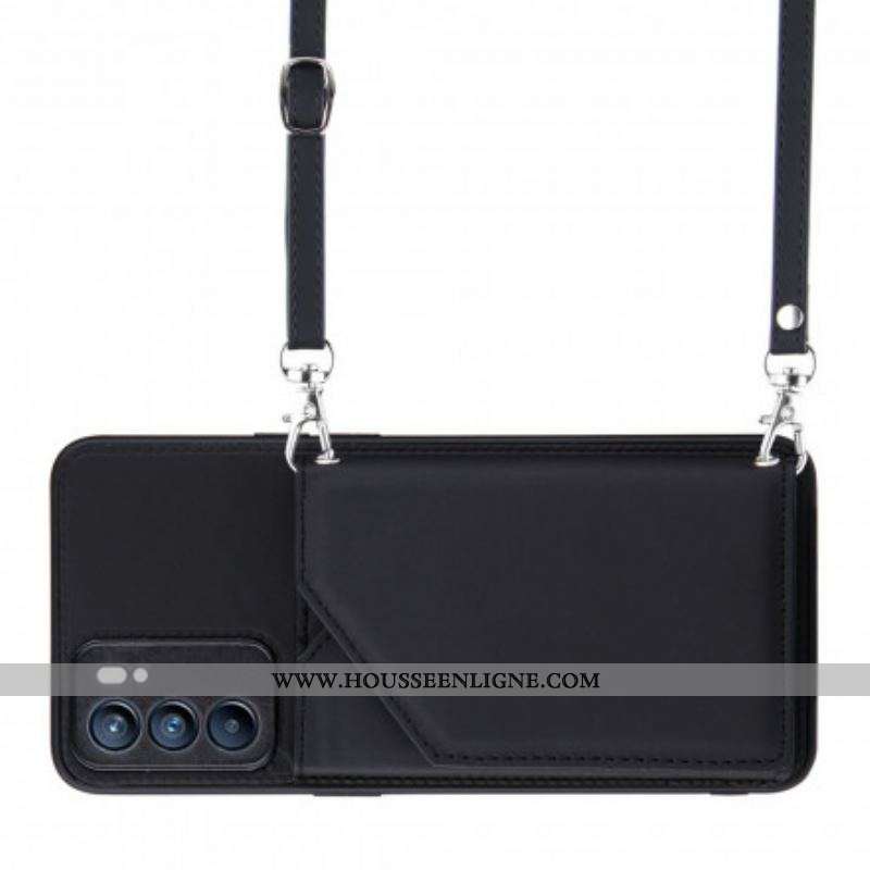 Coque Oppo Reno 6 5G Bandoulière Porte-cartes