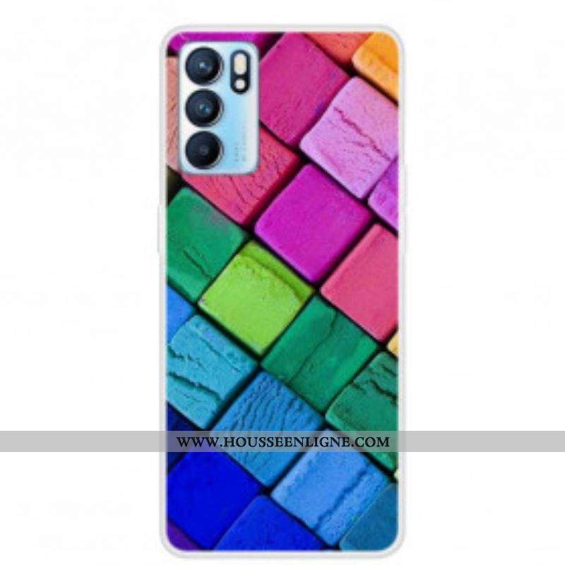 Coque Oppo Reno 6 5G Cubes Colorés