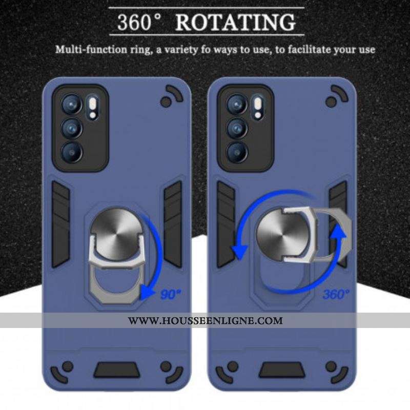 Coque Oppo Reno 6 5G Détachable Anneau-Support