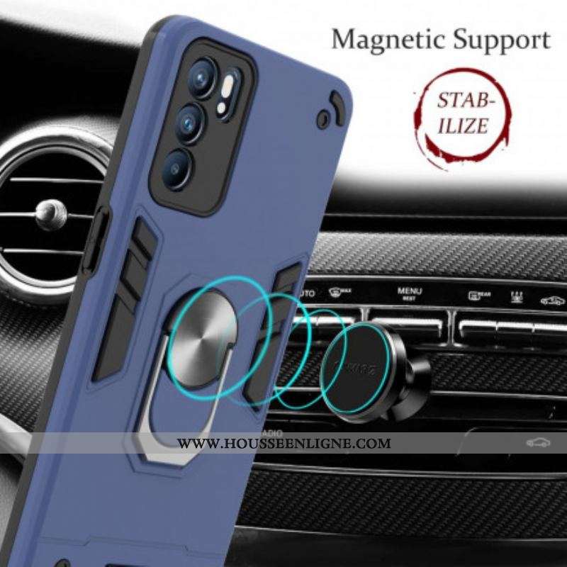 Coque Oppo Reno 6 5G Détachable Anneau-Support