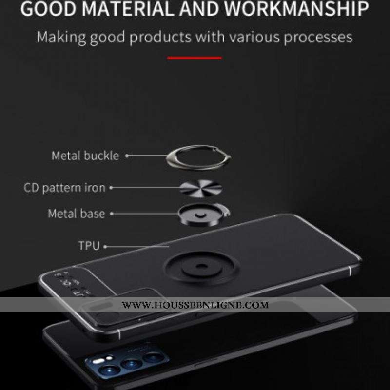 Coque Oppo Reno 6 5G Détachable avec Anneau Support