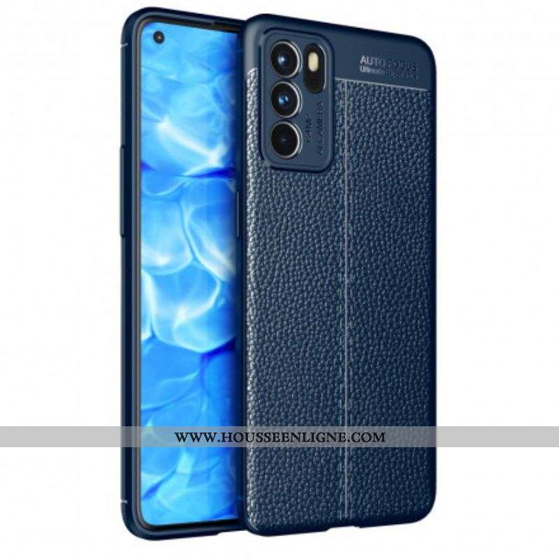 Coque Oppo Reno 6 5G Effet Cuir LItchi