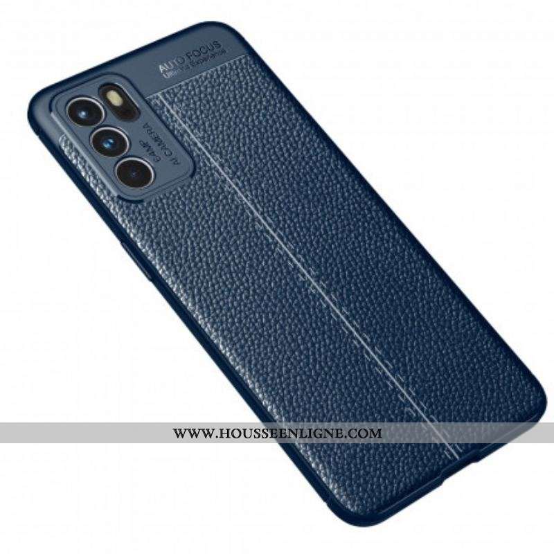 Coque Oppo Reno 6 5G Effet Cuir LItchi