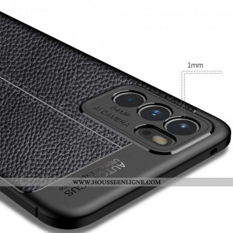Coque Oppo Reno 6 5G Effet Cuir LItchi