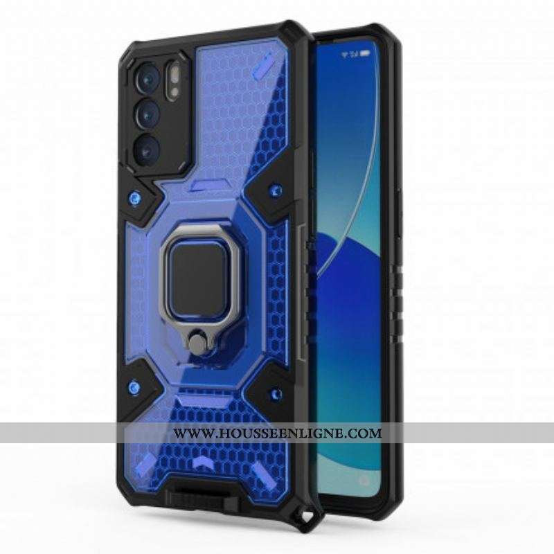 Coque Oppo Reno 6 5G Nid d'Abeille avec Anneau
