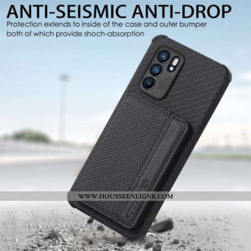 Coque Oppo Reno 6 5G RFID Porte-Cartes Support