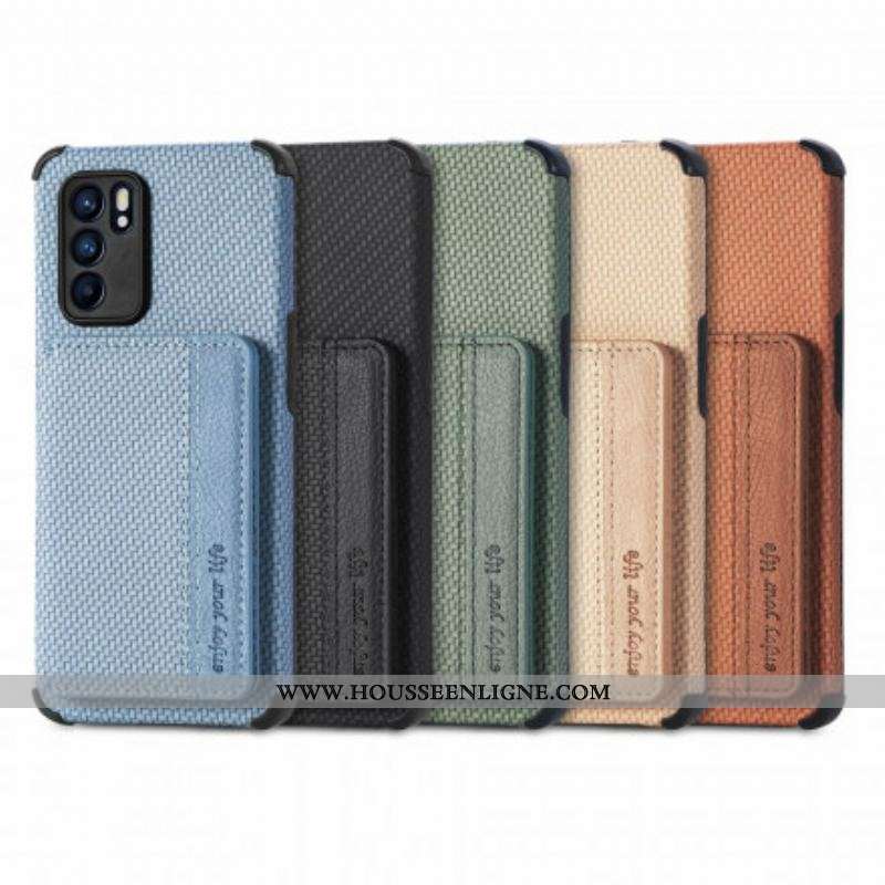 Coque Oppo Reno 6 5G RFID Porte-Cartes Support