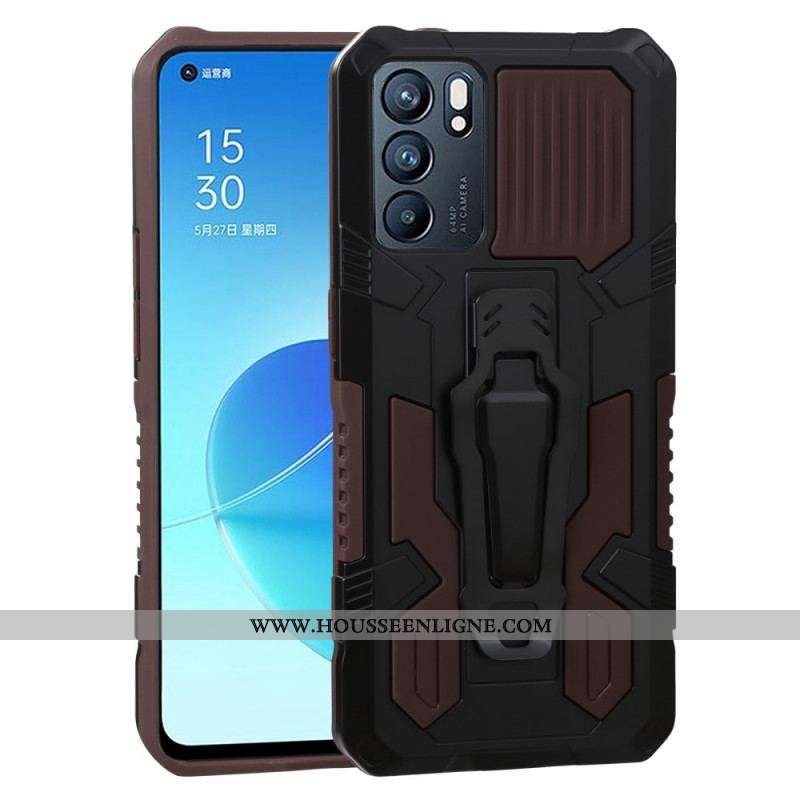Coque Oppo Reno 6 5G Robot avec Pince Ceinture