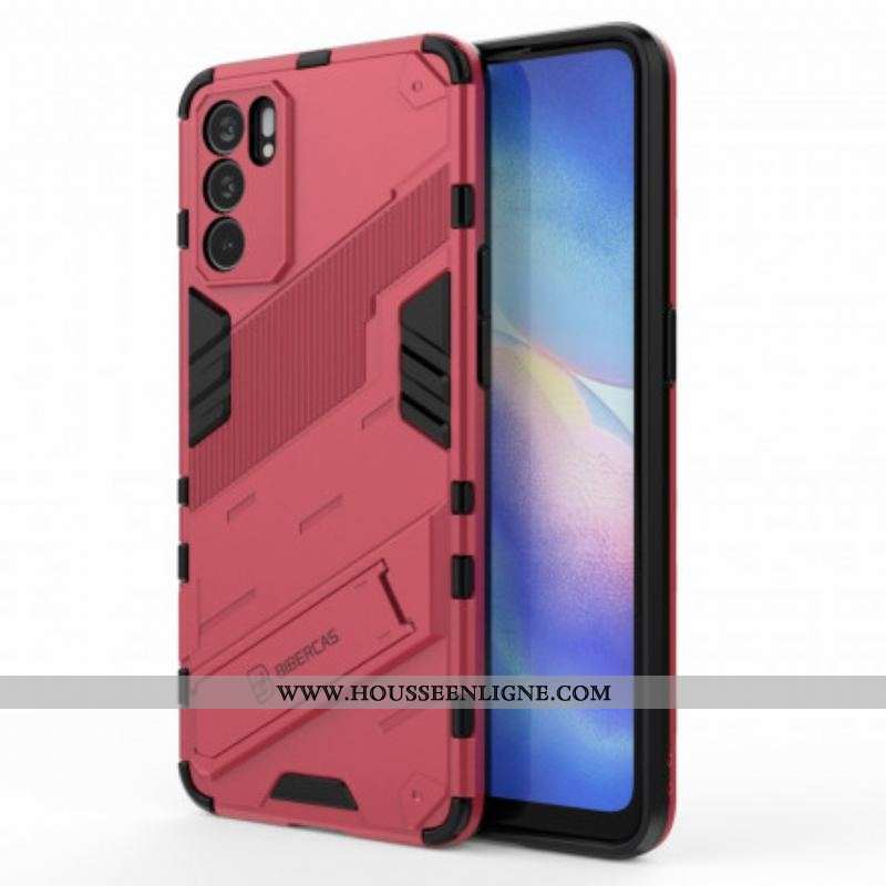 Coque Oppo Reno 6 5G Support Amovible Deux Positions Mains Libres