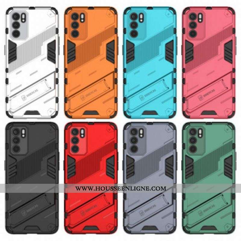 Coque Oppo Reno 6 5G Support Amovible Deux Positions Mains Libres
