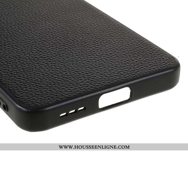 Coque Oppo Reno 6 5G Véritable Cuir Litchi