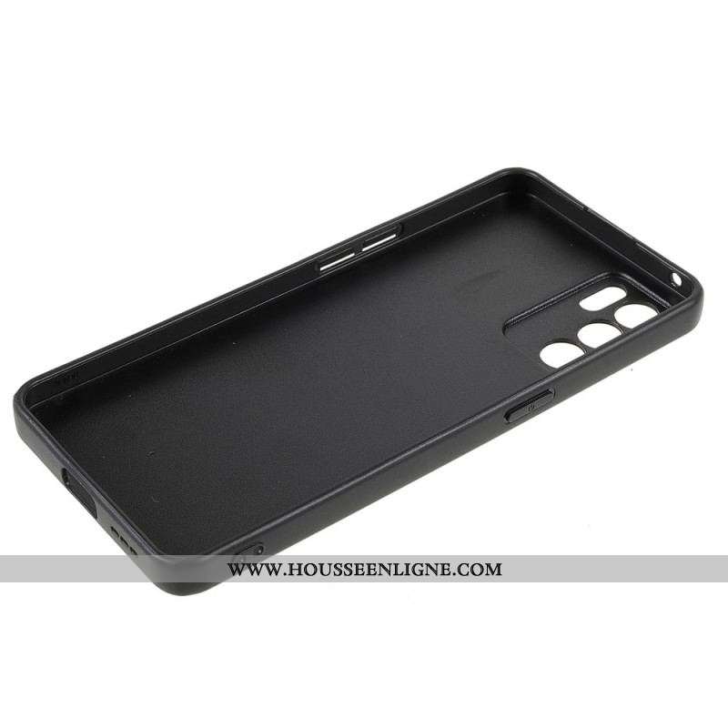 Coque Oppo Reno 6 5G Véritable Cuir Litchi