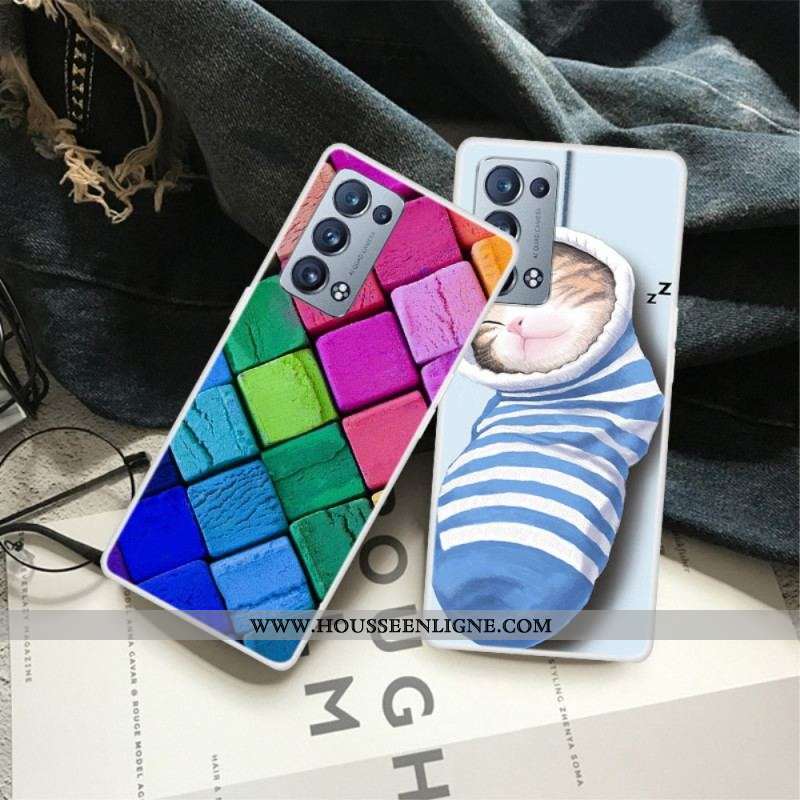 Coque Oppo Reno 6 Pro 5G Blocs Colorés