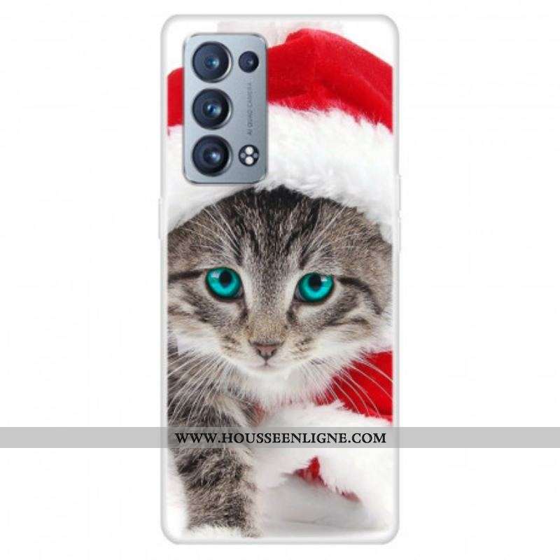 Coque Oppo Reno 6 Pro 5G Chaton Noël