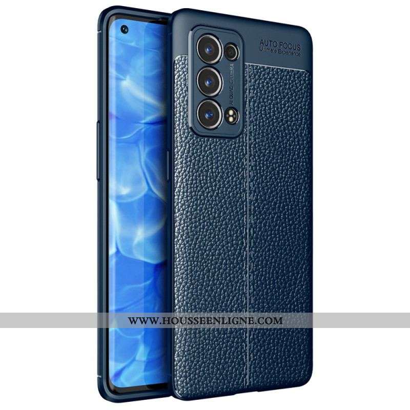 Coque Oppo Reno 6 Pro 5G Cuir Litchi Double Line