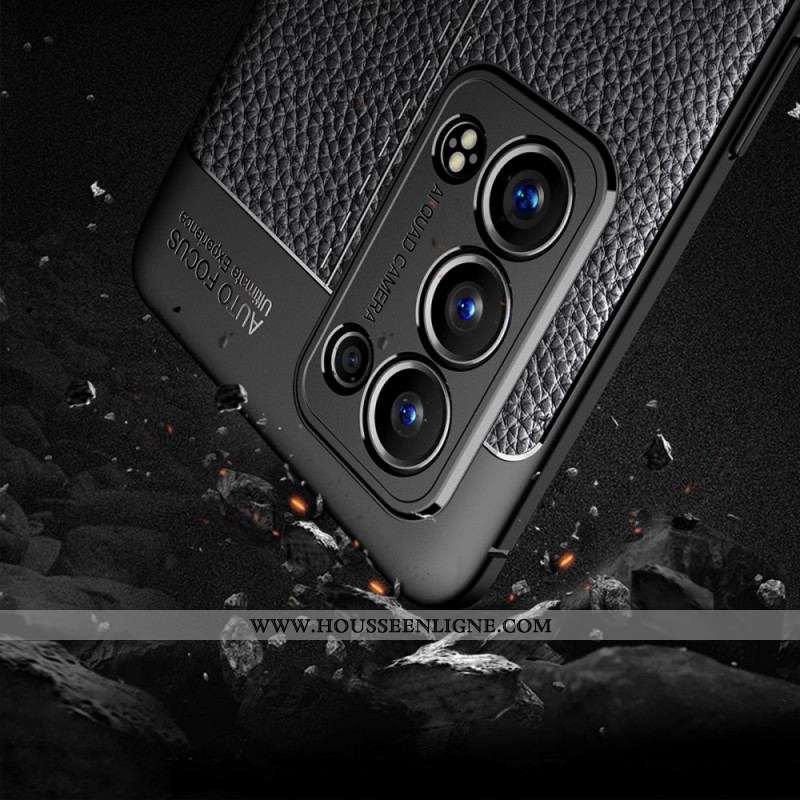 Coque Oppo Reno 6 Pro 5G Cuir Litchi Double Line