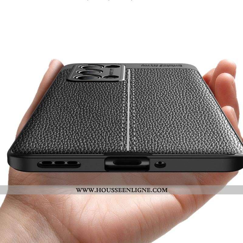 Coque Oppo Reno 6 Pro 5G Cuir Litchi Double Line