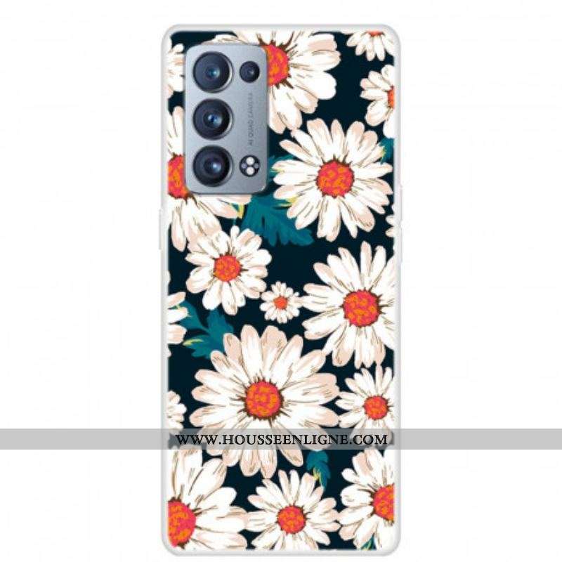 Coque Oppo Reno 6 Pro 5G Marguerites