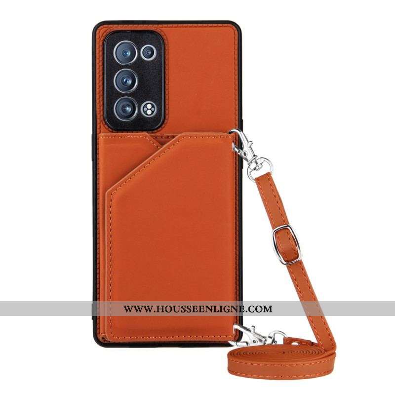 Coque Oppo Reno 6 Pro 5G Porte-cartes et Bandoulière