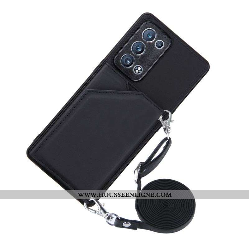 Coque Oppo Reno 6 Pro 5G Porte-cartes et Bandoulière