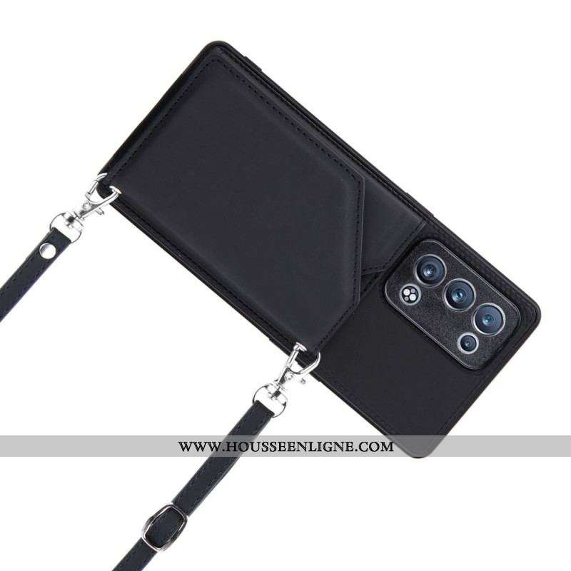 Coque Oppo Reno 6 Pro 5G Porte-cartes et Bandoulière