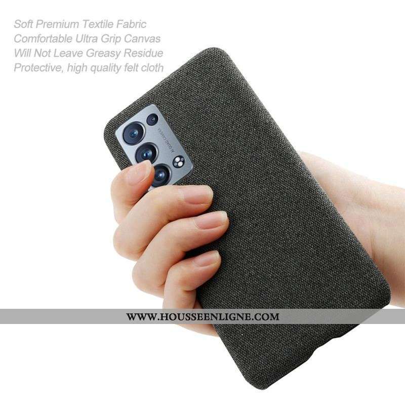 Coque Oppo Reno 6 Pro 5G Revêtement Tissu