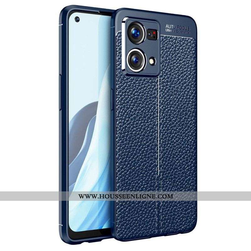 Coque Oppo Reno 7 Effet Cuir Litchi