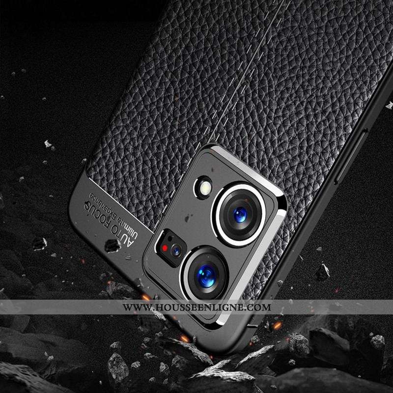 Coque Oppo Reno 7 Effet Cuir Litchi
