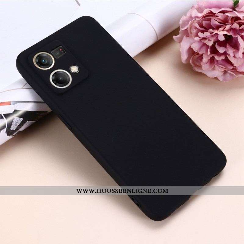 Coque Oppo Reno 7 Silicone Liquide Avec Lanière
