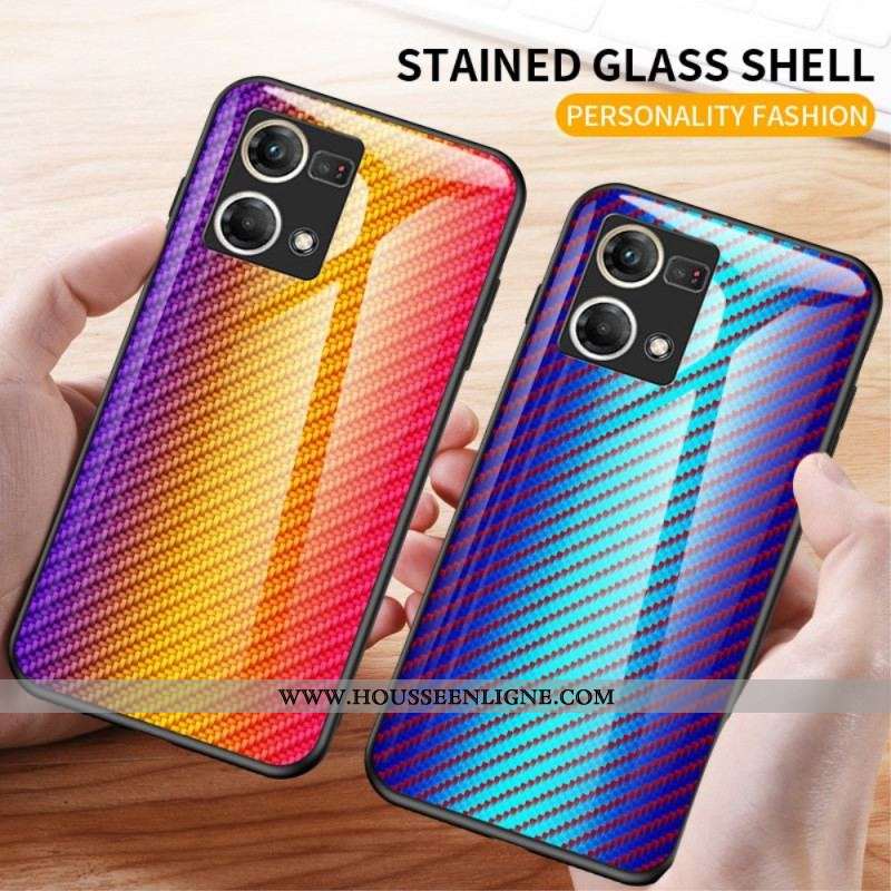 Coque Oppo Reno 7 Verre Trempé Fibre Carbone