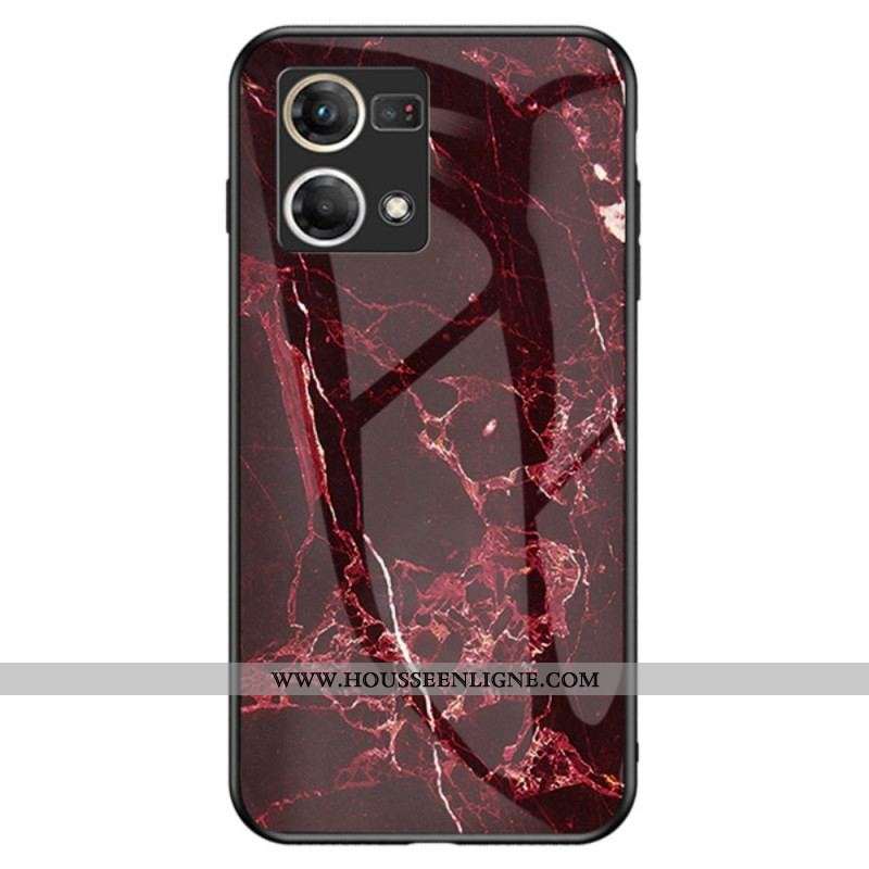 Coque Oppo Reno 7 Verre Trempé Marbre