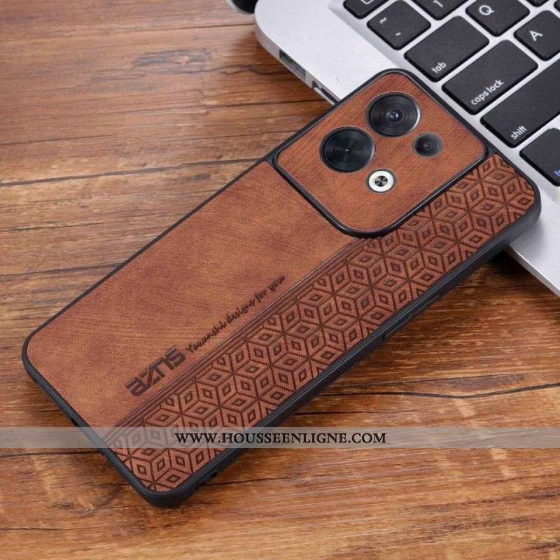 Coque Oppo Reno 8 Effet Cuir AZNS