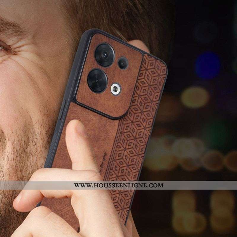 Coque Oppo Reno 8 Effet Cuir AZNS
