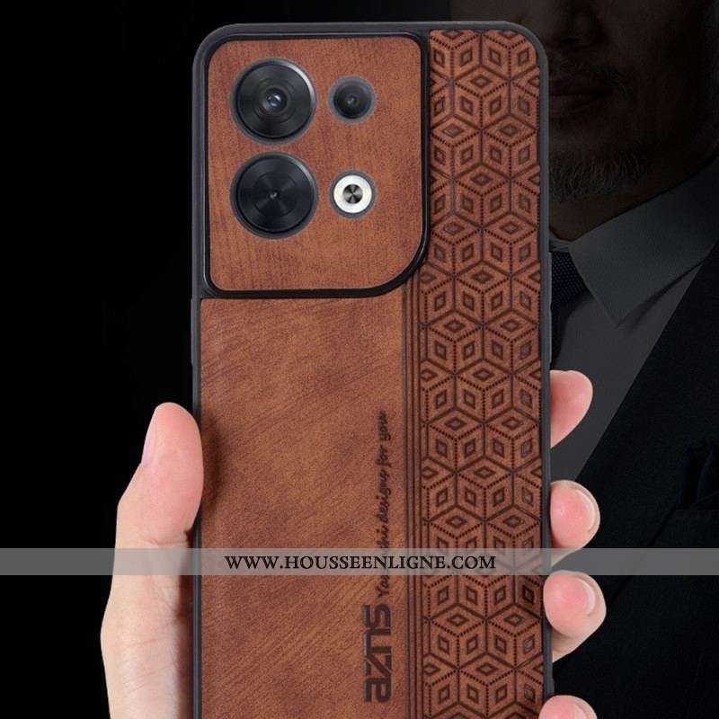 Coque Oppo Reno 8 Effet Cuir AZNS