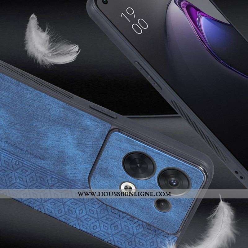 Coque Oppo Reno 8 Effet Cuir AZNS